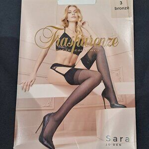 Trasparenze Stockings Sara 20 denier Bronze color Size 3